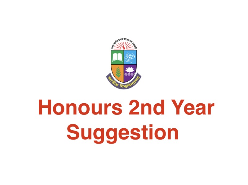 Honours 2nd Year Suggestion 2021 National University